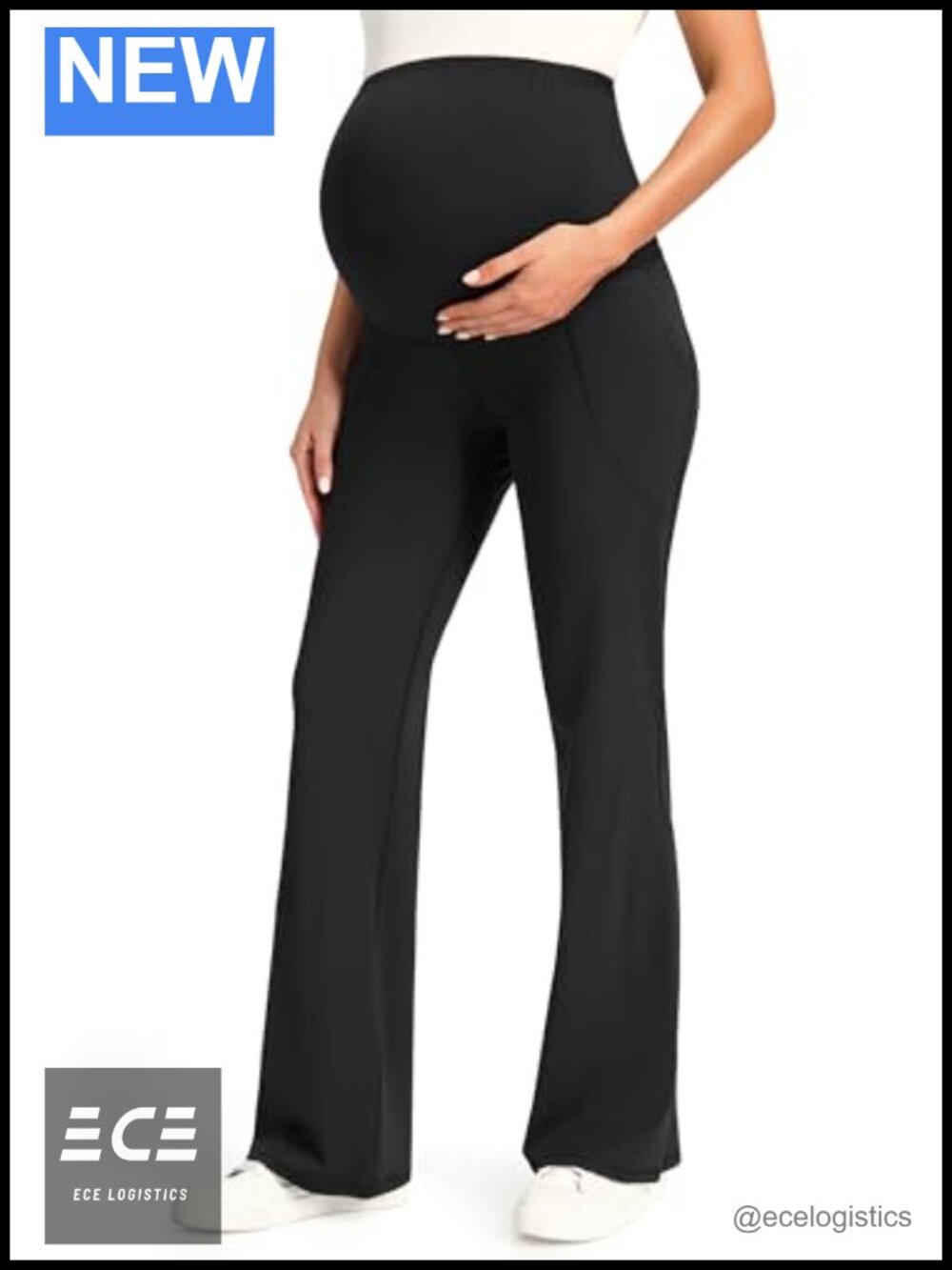 Maternity Bootcut Pants Over Belly Flare Leggings Pregnancy Yoga Work Casual